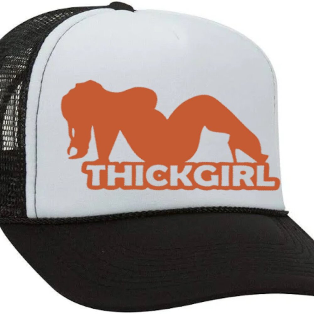 ThickGirl Mesh Trucker Hat - Adjustable Snap Closure, Breathable Mesh Back,